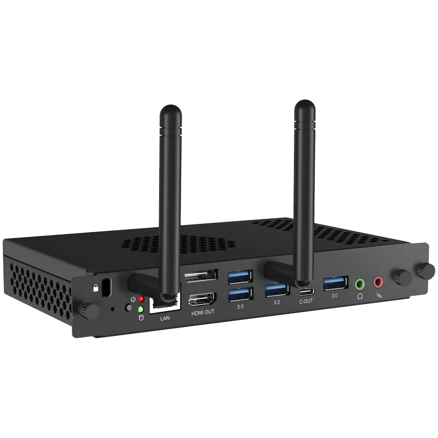 OPS Slot PC-Module with UW5K supported, Low Noise, Intel Core i5-12450H /Intel UHD Graphics /8GB DDR4 Memory, M2 256GB SSD, WiFi6, 1GB LAN, Bluetooth 5.2, 4xUSB3.2, 2xUSB2.0, USB Type-C, DP & HDMI-out, HD Audio, TPM2.0,Microsoft Windows 11 IOT Slika 2