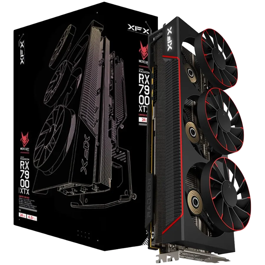 XFX AMD RX-7900XTX Magnetic Air Gaming 24GB GDDR6 384bit, 2615 MHz / 20Gbps, 3x DP, 1x HDMI, 3 magnetic fan, 3 slot Slika 1