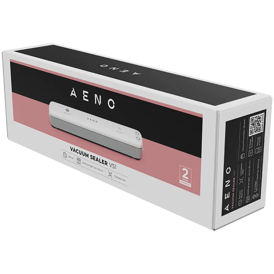 AENO Vacuum sealer VS1: 85W, 65kPa, 2 modes: Vac+Seal, Seal, Compact size, Max Pocket Width 30 cm Slika 7