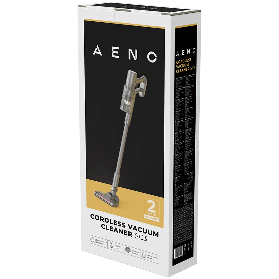 AENO Cordless vacuum cleaner SC3: electric turbo brush, LED lighted brush, resizable and easy to maneuver, 250W Slika 4