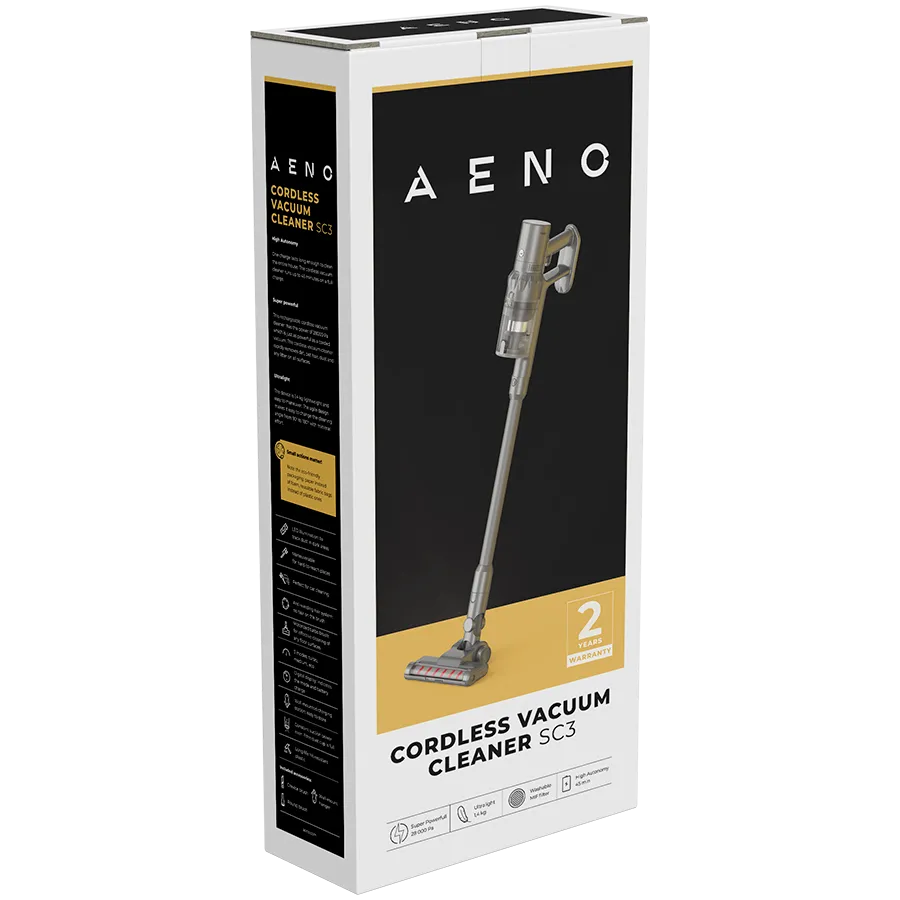 AENO Cordless vacuum cleaner SC3: electric turbo brush, LED lighted brush, resizable and easy to maneuver, 250W Slika 5
