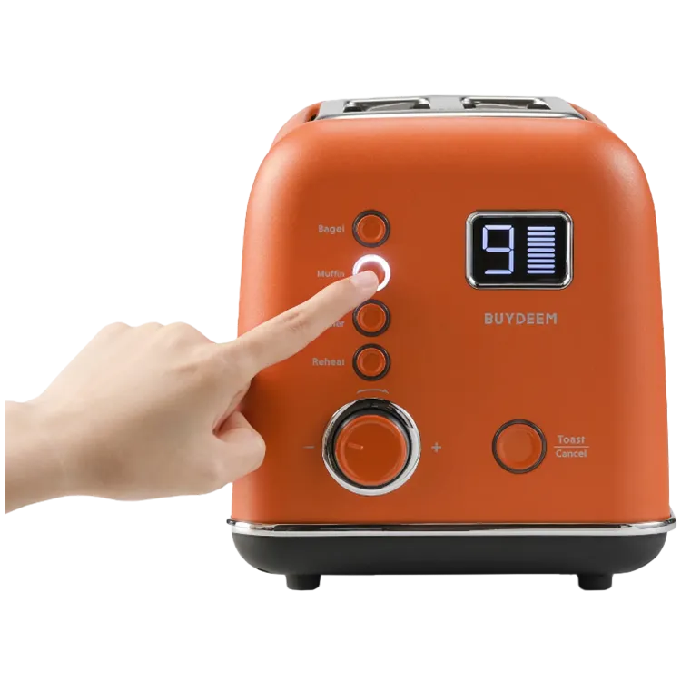 BUYDEEM 2 Slice Automatic Metal Toaster, model DT730E, color Koi Red, EU Slika 3