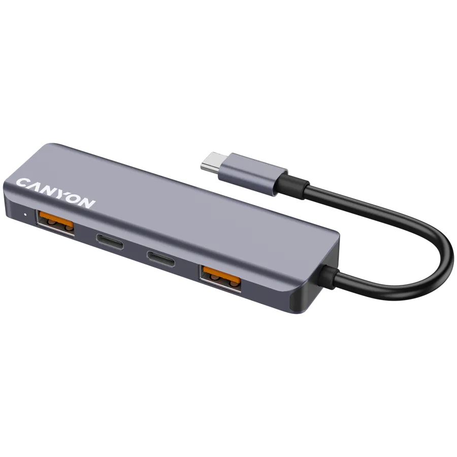 CANYON hub DS-18 5in1 USB-C Grey Slika 1