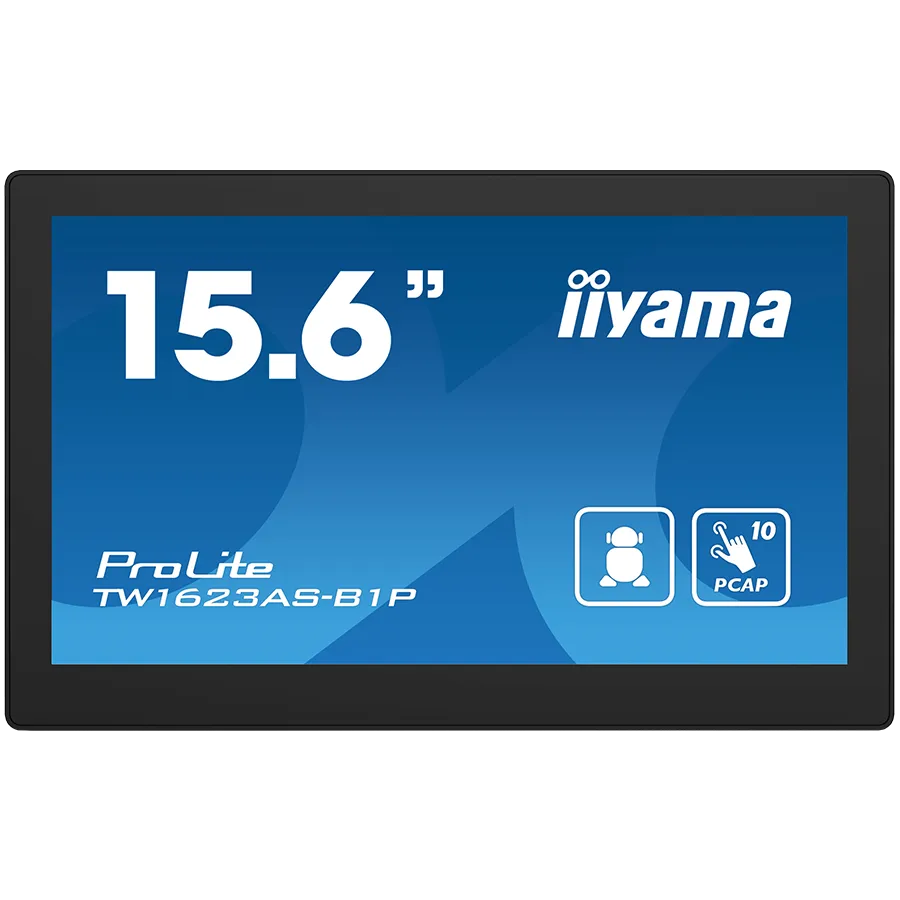 IIYAMA Monitor Android 24/7 TW1623AS-B1P 15.6” Full HD PCAP 10pt touch screen with POE 1920 x 1080 16:9 450 cd/m² 30ms projective capacitive Android 13 BT Slika 1