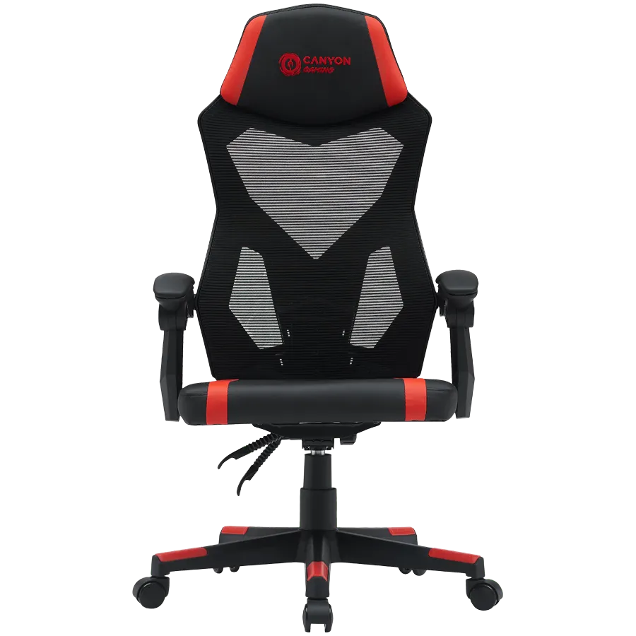 CANYON gaming chair Flow MCH01 Mesh Black Red Slika 1