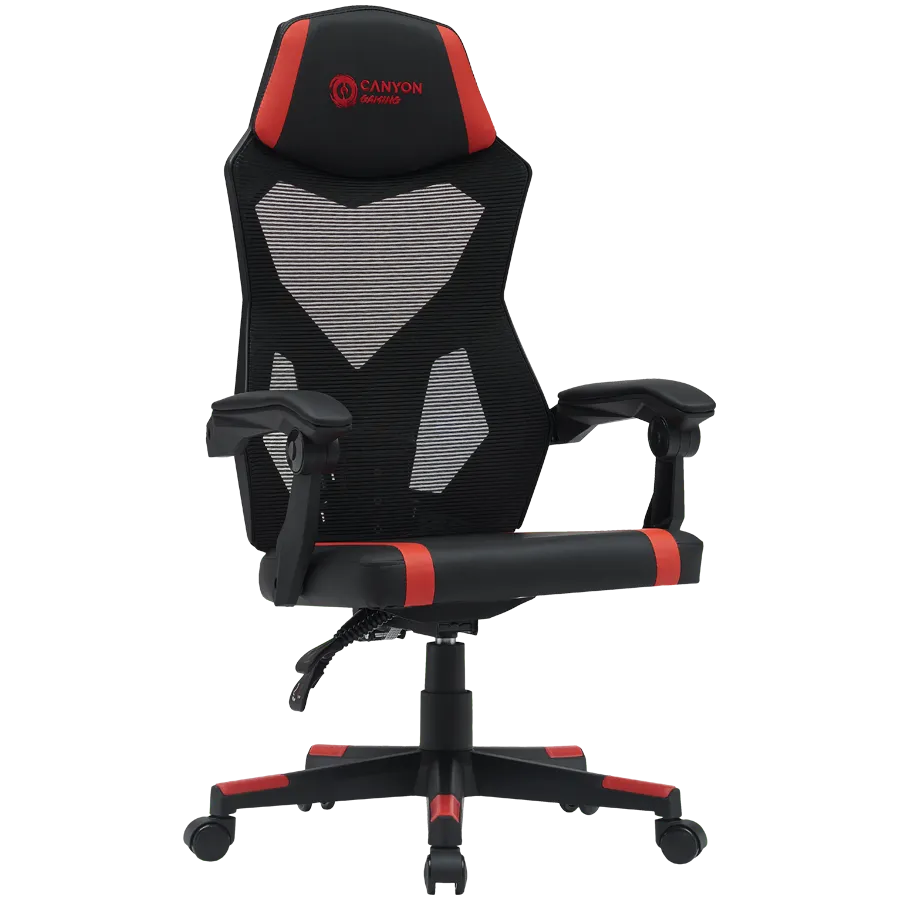 CANYON gaming chair Flow MCH01 Mesh Black Red Slika 2