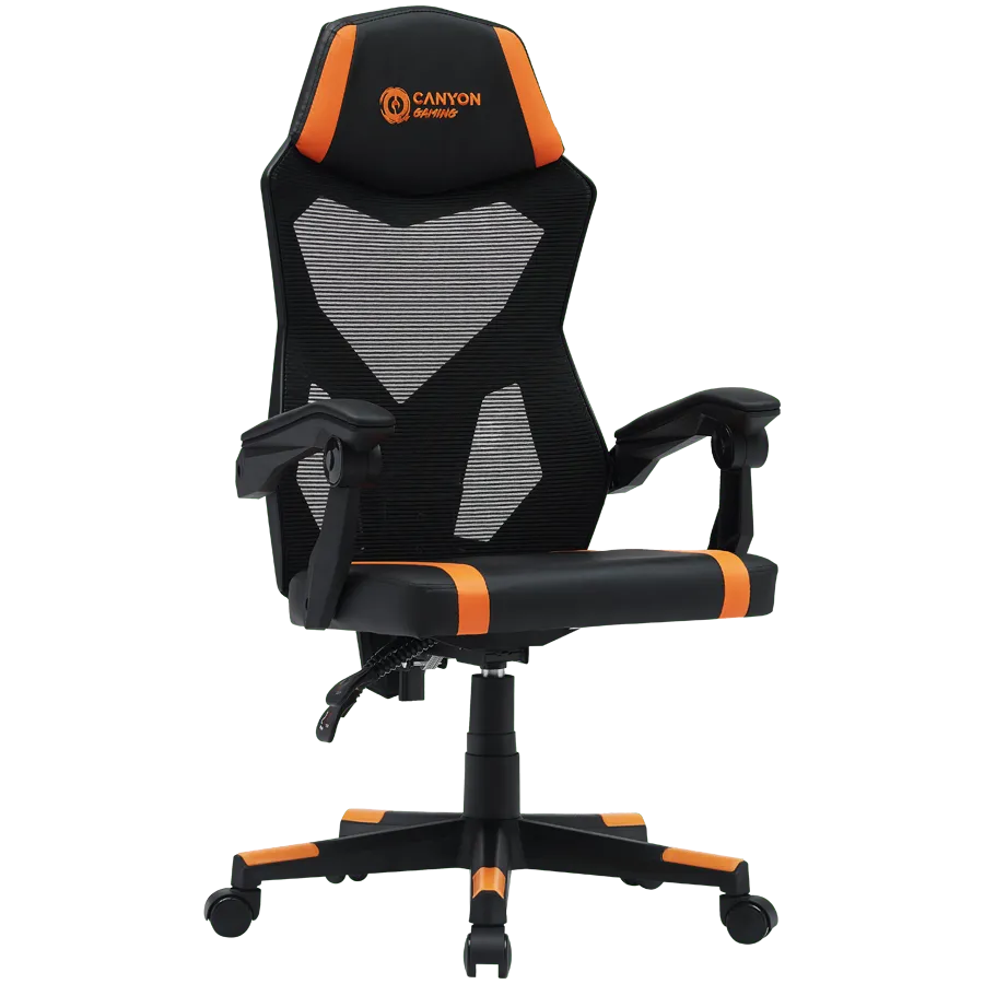 CANYON gaming chair Flow MCH01 Mesh Black Orange Slika 2