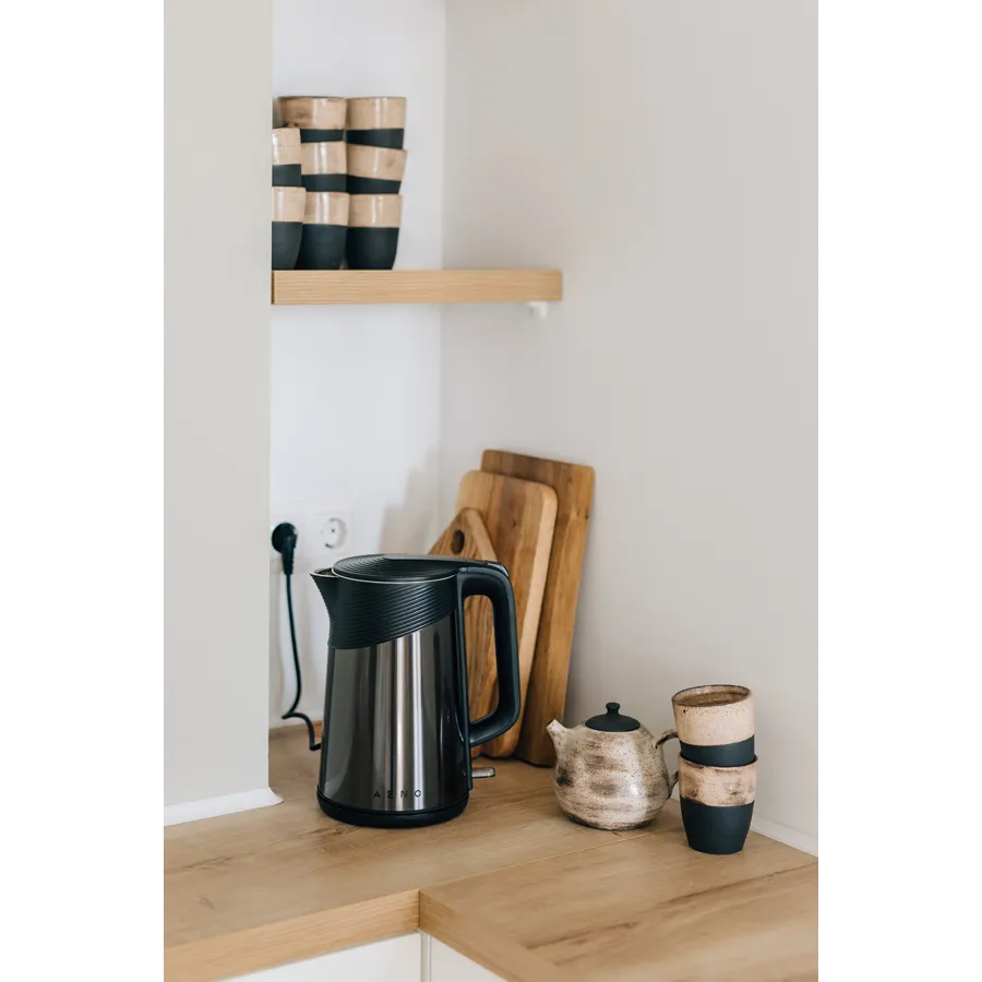 AENO Electric Kettle EK3: 1850-2200W, 1.7L, Strix, Double-walls, Non-heating body, Auto Power Off, Dry tank Protection Slika 6