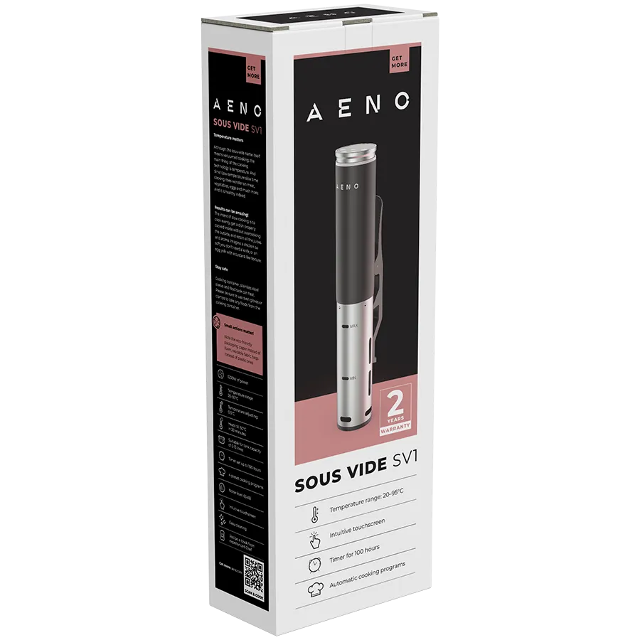 AENO Sous Vide SV1: 1200W, 4 Automatic programs, Temperature adjustment, Timer, Touch screen, LCD-display, IPX7 Water Proof Slika 6