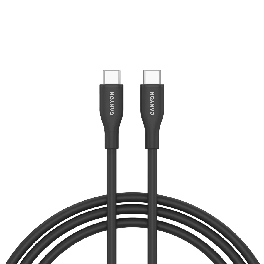 CANYON cable CC60SC10 C-C 60W 1m Silicon Black Slika 1