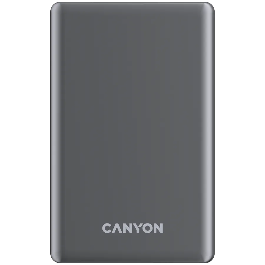 CANYON power bank OnPower 505 slim Magnetic 5000 mAh PD20W Dark Grey Slika 1