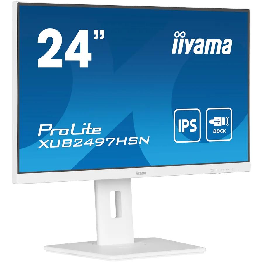 24" WHITE IPS-panel, 1920x1080, USB-C Dock (65W PD, LAN, DP-OUT, USB3x3.2+1xC(7,5W)) 15cm Height Adj. Stand, 1ms, 250cd/m², Speakers, USB-C, HDMI, DisplayPort (23,8" VIS) Slika 2