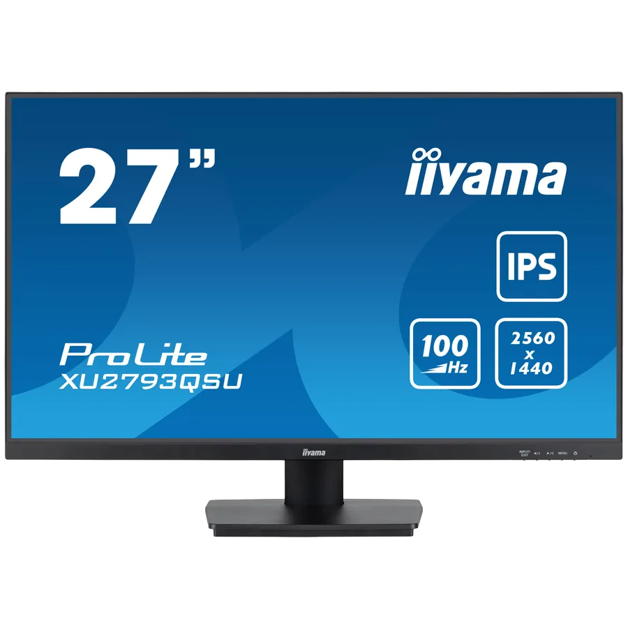 IIYAMA Monitor LED XU2793QSU-B7 27" IPS 2560 x 1440 @100Hz 16:9 300 cd/m² 1300:1 1ms HDMI DP USB Hub 3.2 Tilt Slika 1