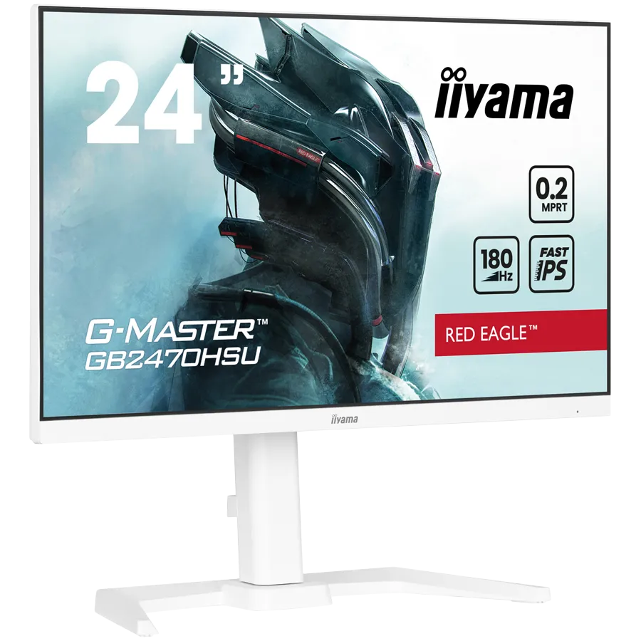 24" WHITE Fast IPS Gaming, G-Master Red Eagle, FreeSync Premium, 1920x1080@180Hz, 300cd/m², 1100:1, HDMI, DisplayPort, 0,2ms (MPRT), Speakers, USB (4x 3.2), Black Tuner, Eyesafe 2.0, 15cm Height Adj. Stand Slika 2