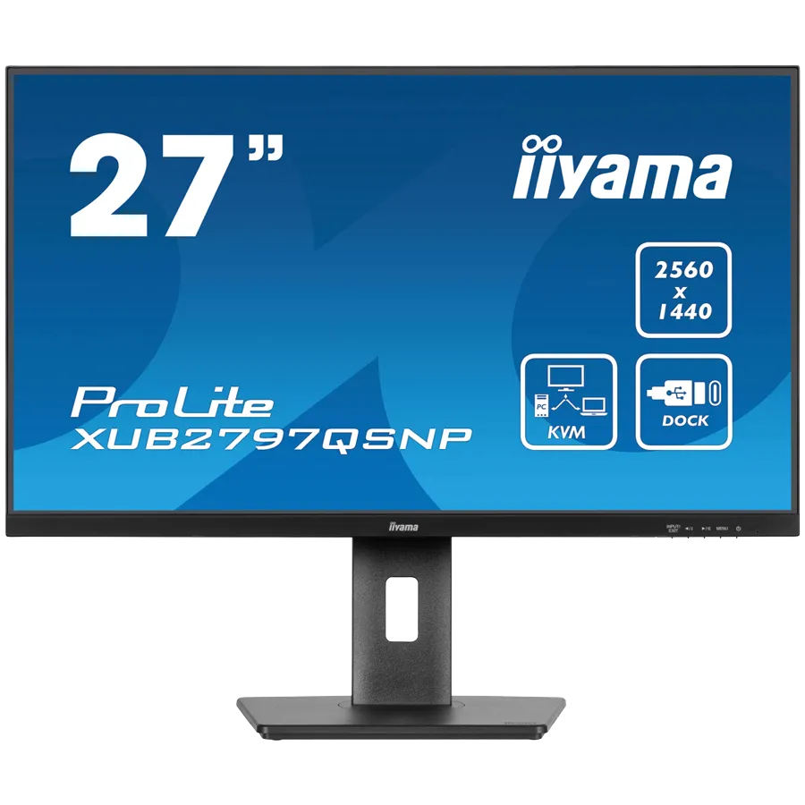 IIYAMA Prolite XUB2797QSNP-B1 Business Monitor - 68.5 cm (27''), WQHD (2560x1440), IPS LED, 100Hz, 300 cd/m², matte / black Slika 1