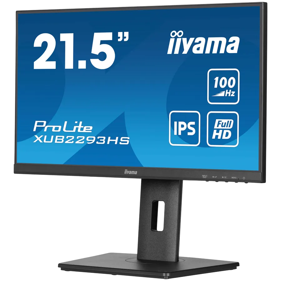 IIYAMA Monitor LED XUB2293HS-B6 21.5" IPS 1920 x 1080 @100Hz 16:9 250 cd/m² 1000:1 1ms HDMI DP USB Hub height, swivel, tilt, pivot (rotation both sides) Slika 3