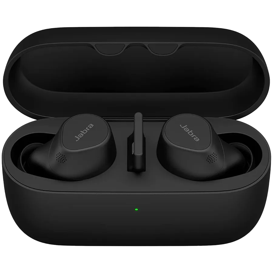 JABRA EVOLVE2 Buds UC, Cradle USB-A UC, Link 380 BT adapter USB-A UC, 30 cm USB-C to USB-A cable, Ear gels, warranty Slika 1