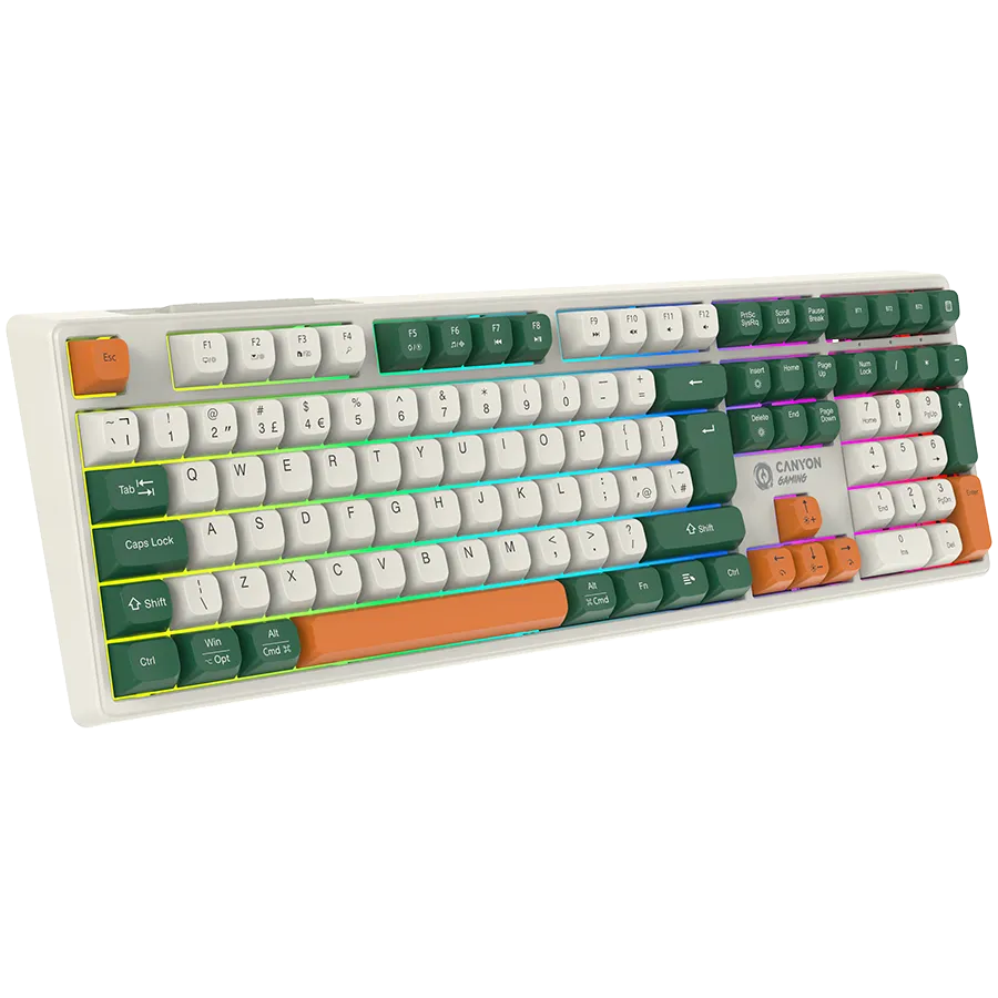 CANYON keyboard Shadder GKW-11 Mech RGB UK/US Wireless White Slika 4