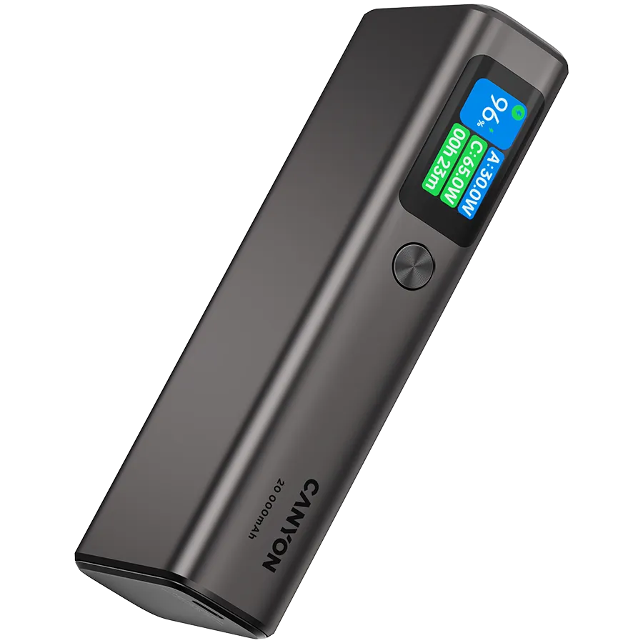 CANYON power bank OnPower 230 TFT 20000 mAh PD130W Dark Grey Slika 4