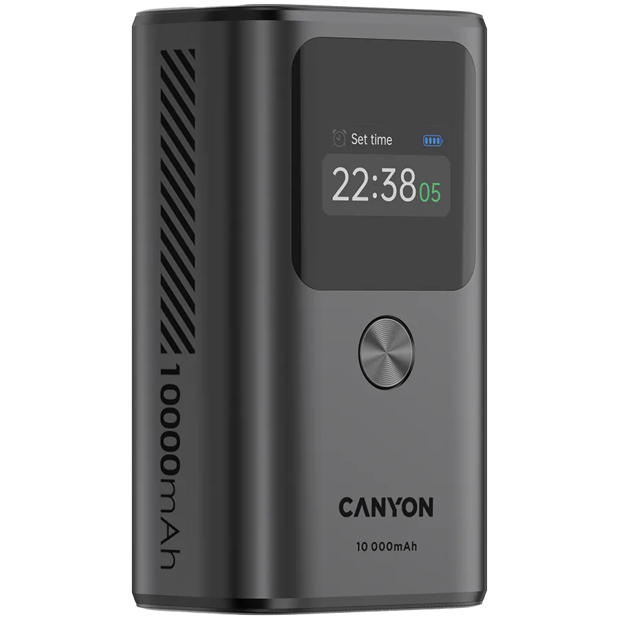 CANYON power bank OnPower 130 TFT 10000 mAh PD30W Dark Grey Slika 2