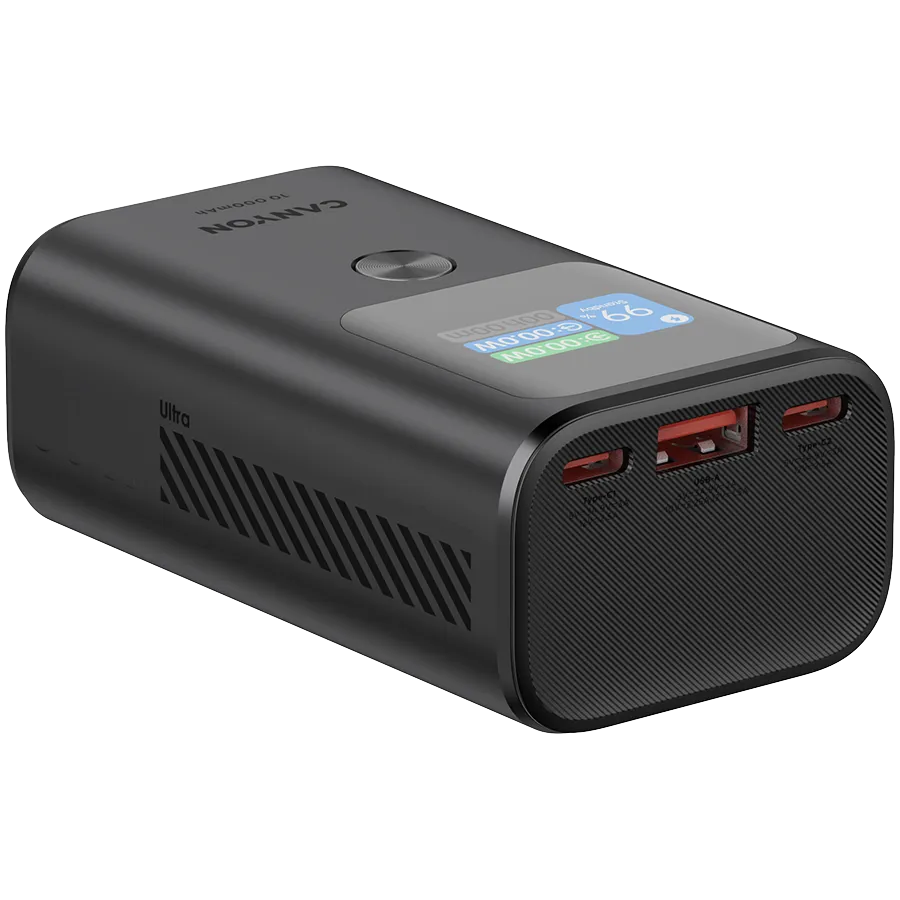 CANYON power bank OnPower 130 TFT 10000 mAh PD30W Dark Grey Slika 4