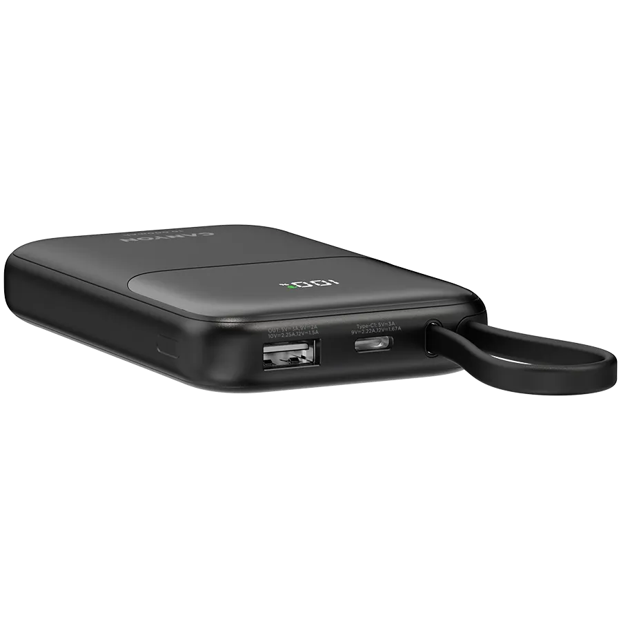 CANYON power bank OnPower 101 built-in cable 10000 mAh PD22.5W Black Slika 5