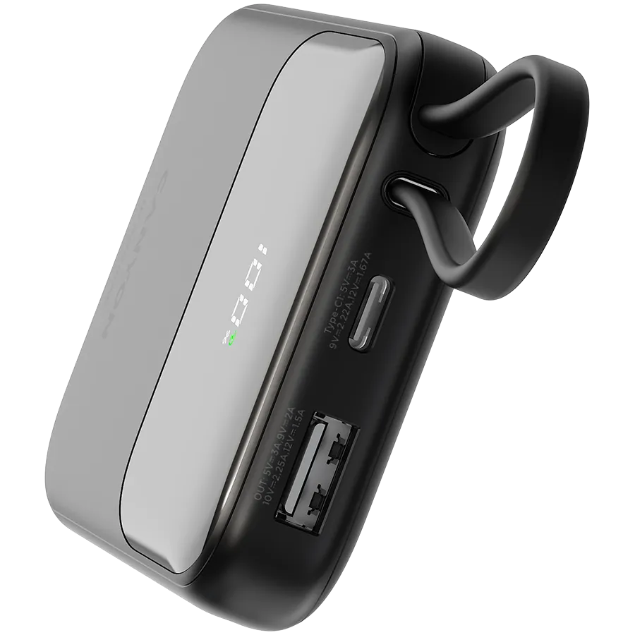 CANYON power bank OnPower 101 built-in cable 10000 mAh PD22.5W Black Slika 6