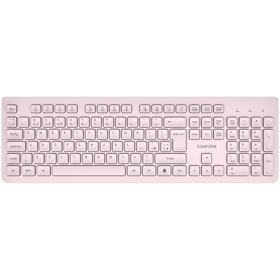 CANYON keyboard HKB-W01 UK/US AAA Wireless Beige Slika 1