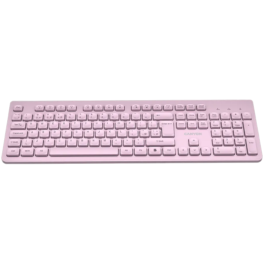CANYON keyboard HKB-W01 UK/US AAA Wireless Pink Slika 2
