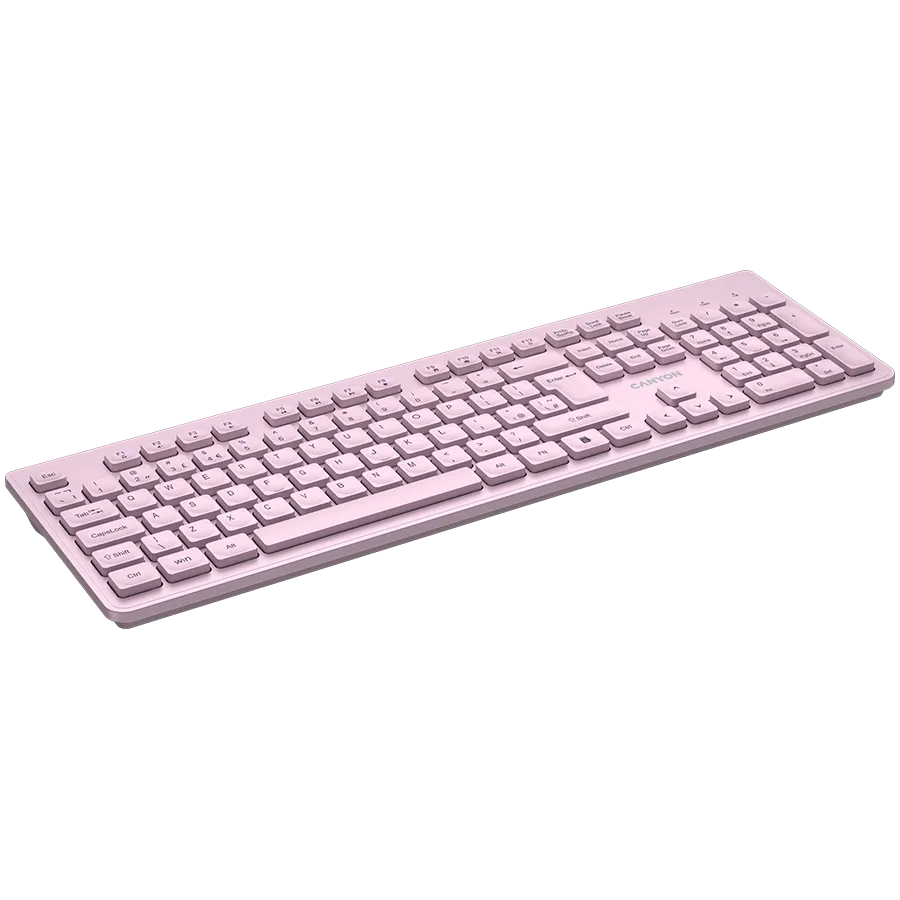 CANYON keyboard HKB-W01 UK/US AAA Wireless Pink Slika 5