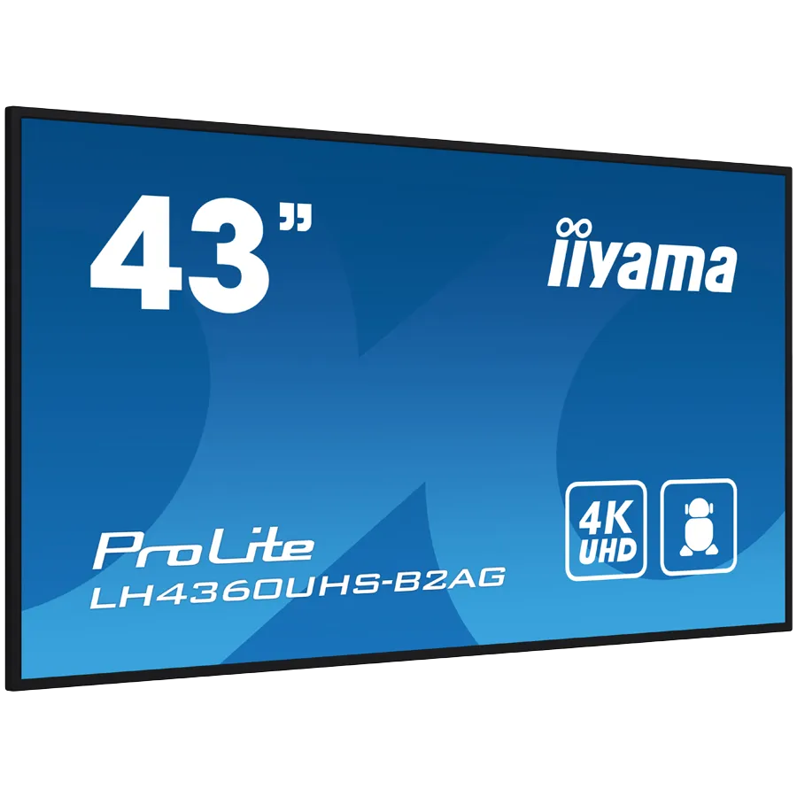 IIYAMA LFD LH4360UHS-B2AG 42.5" VA 3840 x 2160 @60Hz  	500 cd/m² 5000:1 8.5ms Android 11 OS, iiSignage², FailOver, EShare landscape, portrait 3y Slika 2