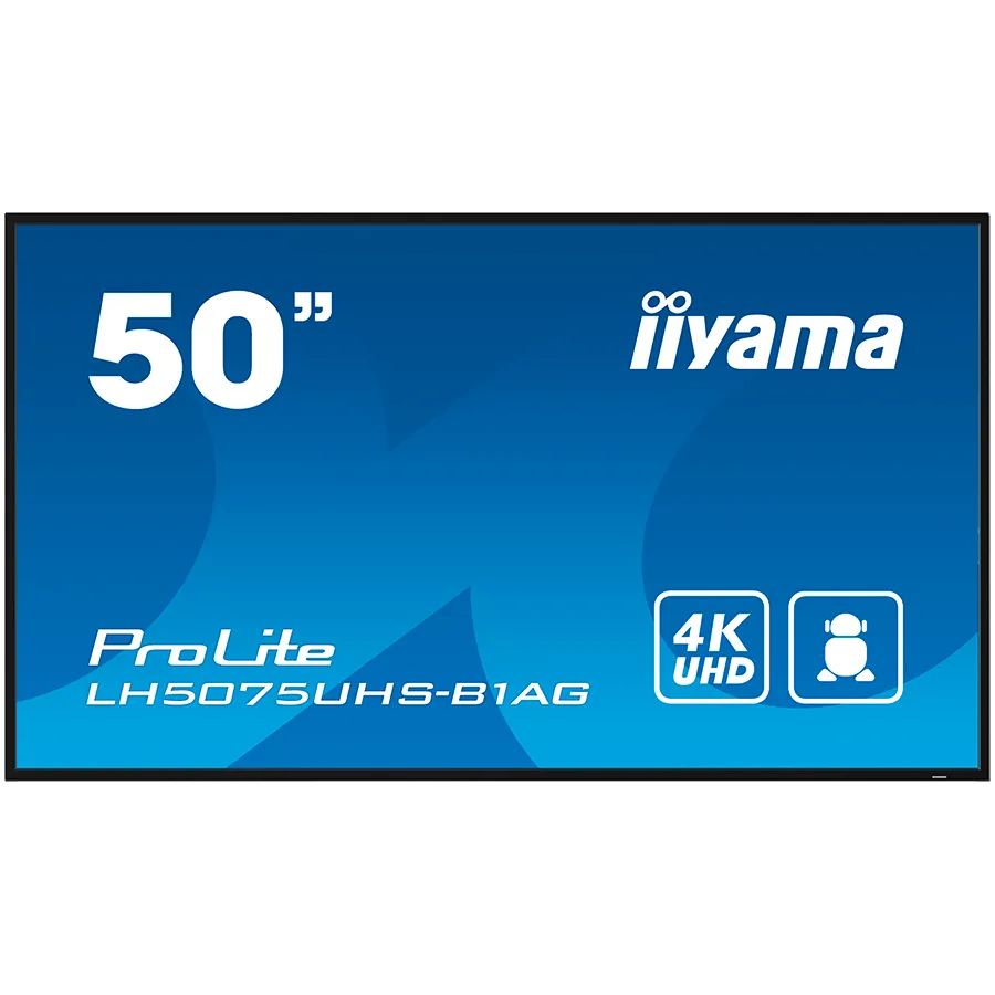 IIYAMA LFD LH5075UHS-B1AG 50" 4K UHD VA 3840 x 2160 @60Hz 500 cd/m² 5000:1 9.5ms Android 11 OS, iiSignage², FailOver, EShare landscape, portrait Slika 1