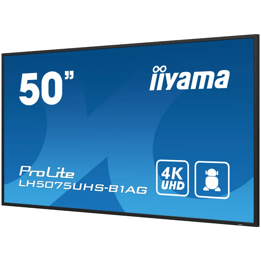 IIYAMA LFD LH5075UHS-B1AG 50" 4K UHD VA 3840 x 2160 @60Hz 500 cd/m² 5000:1 9.5ms Android 11 OS, iiSignage², FailOver, EShare landscape, portrait Slika 3