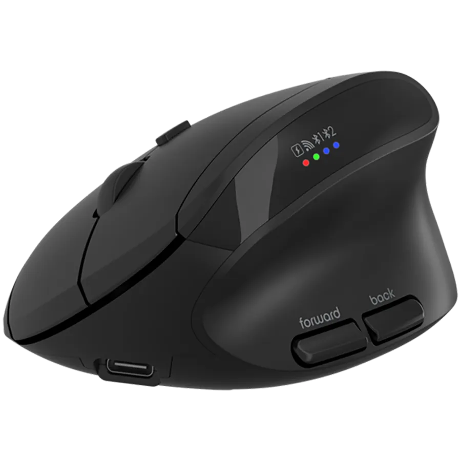 CANYON mouse MW-25 Ergonomic LED AA Dual mode Wireless Black Slika 2