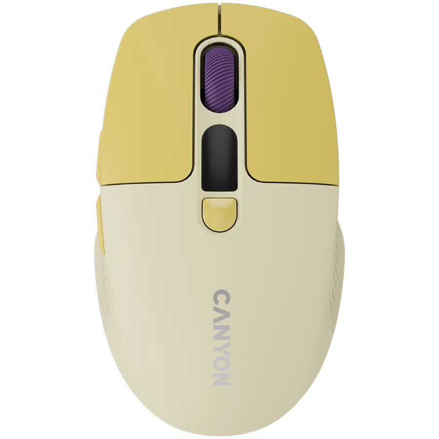 CANYON mouse MW-26 LCD Silent Dual Mode Wireless Yellow Slika 1
