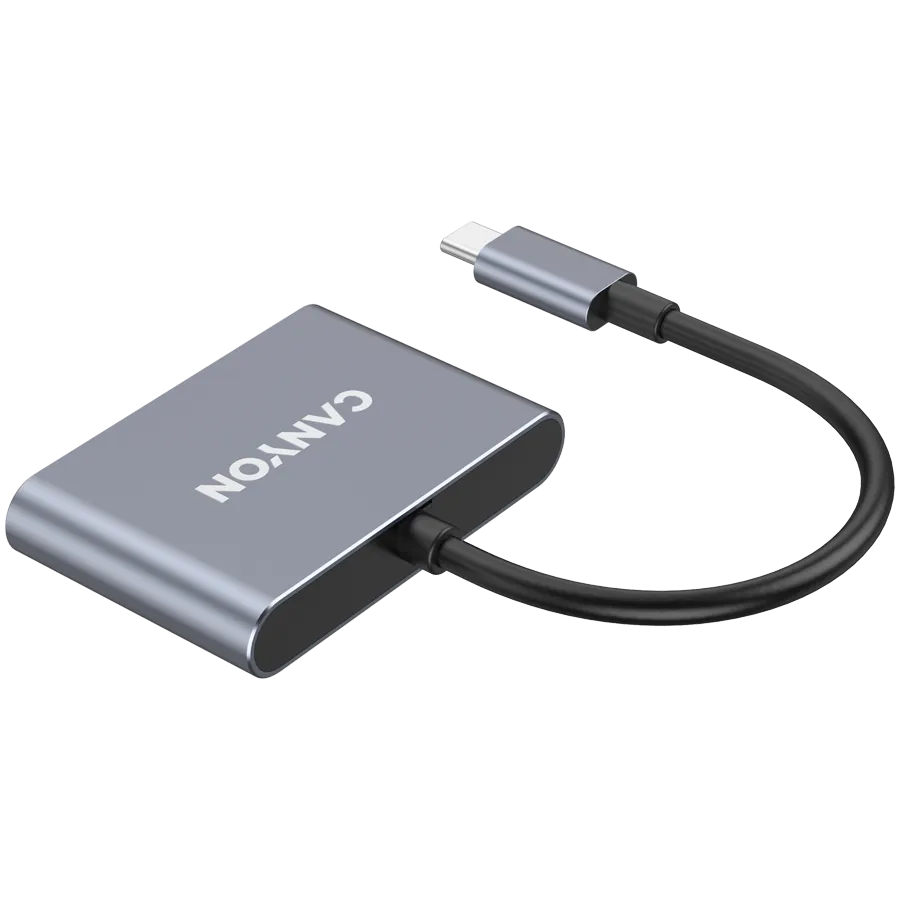 CANYON hub DS-3 3in1 USB-C Dark Grey Slika 3
