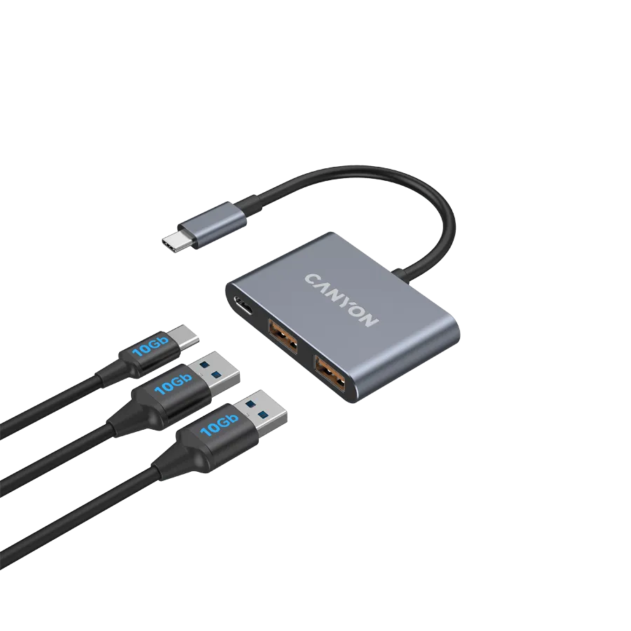CANYON hub DS-3 3in1 USB-C Dark Grey Slika 5