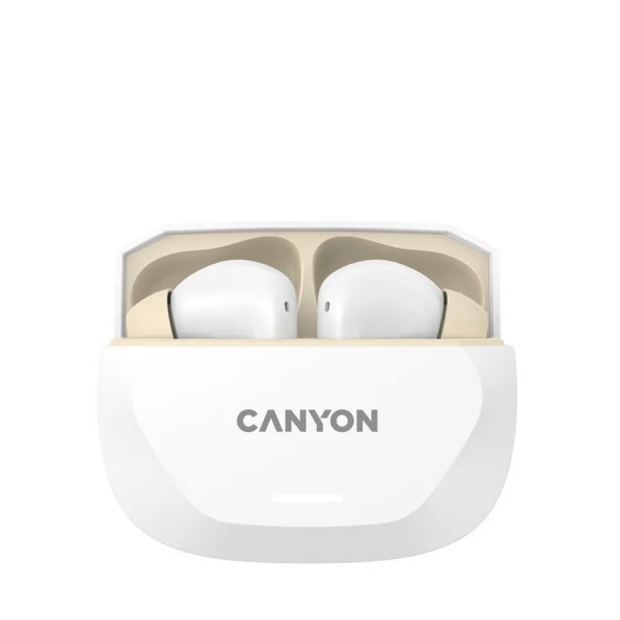 CANYON headset HEXAGON 7 TWS ANC+ENC Wireless Charge White Beige Slika 2