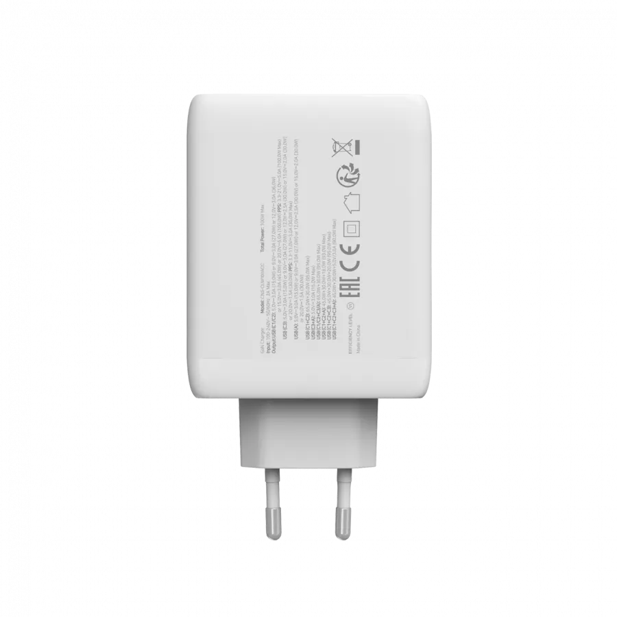 CANYON charger CU100ACC GaN 100W 3xPD 1xQC EU White Slika 4