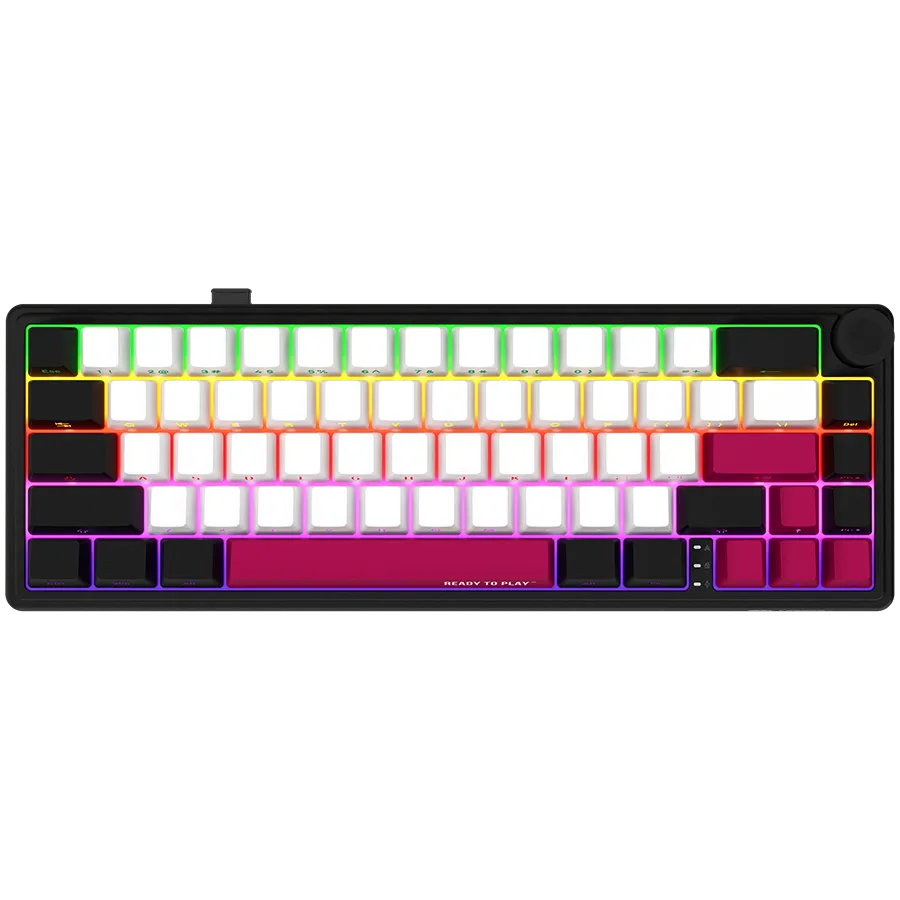LORGAR KBP70MW, Wireless 65% Mechanical Gaming Keyboard Pro, Black/red, EN layout Slika 1