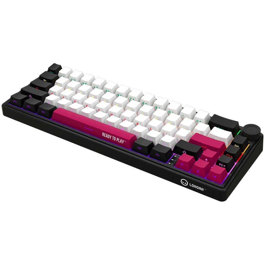 LORGAR KBP70MW, Wireless 65% Mechanical Gaming Keyboard Pro, Black/red, EN layout Slika 2