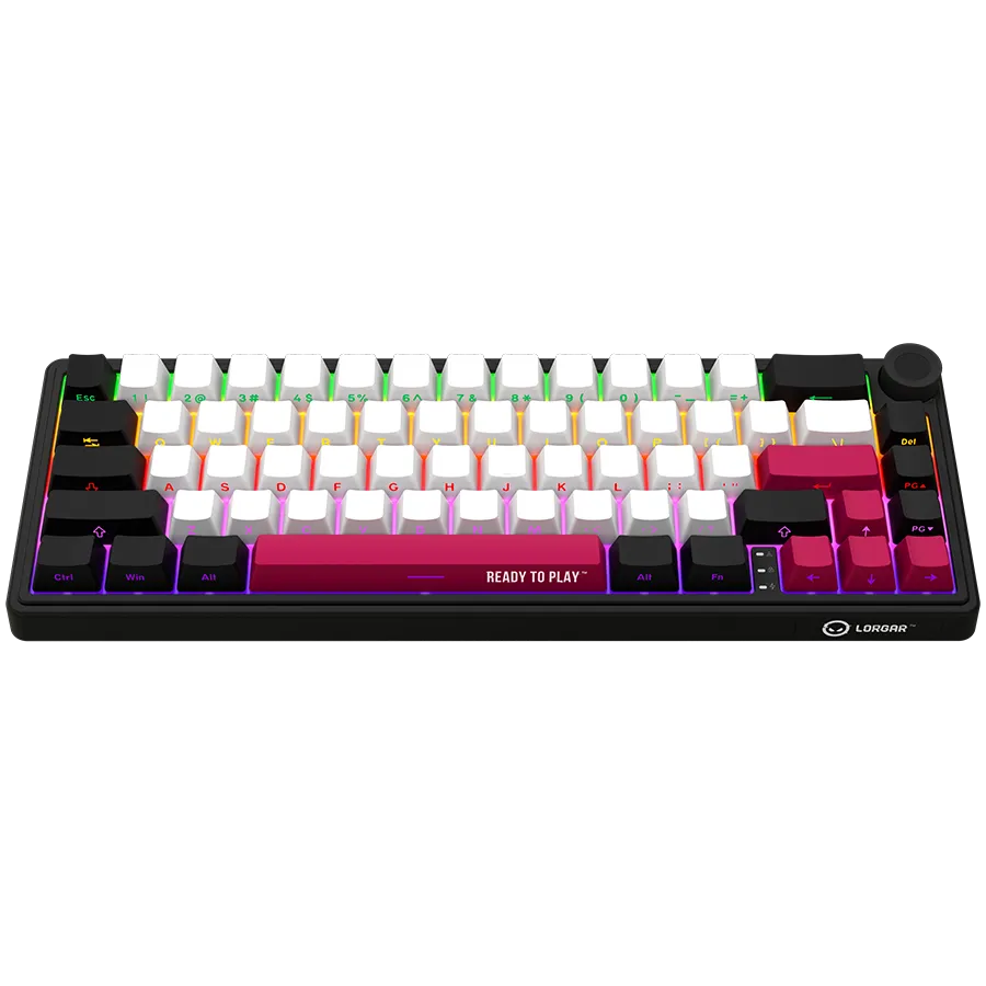 LORGAR KBP70MW, Wireless 65% Mechanical Gaming Keyboard Pro, Black/red, EN layout Slika 3