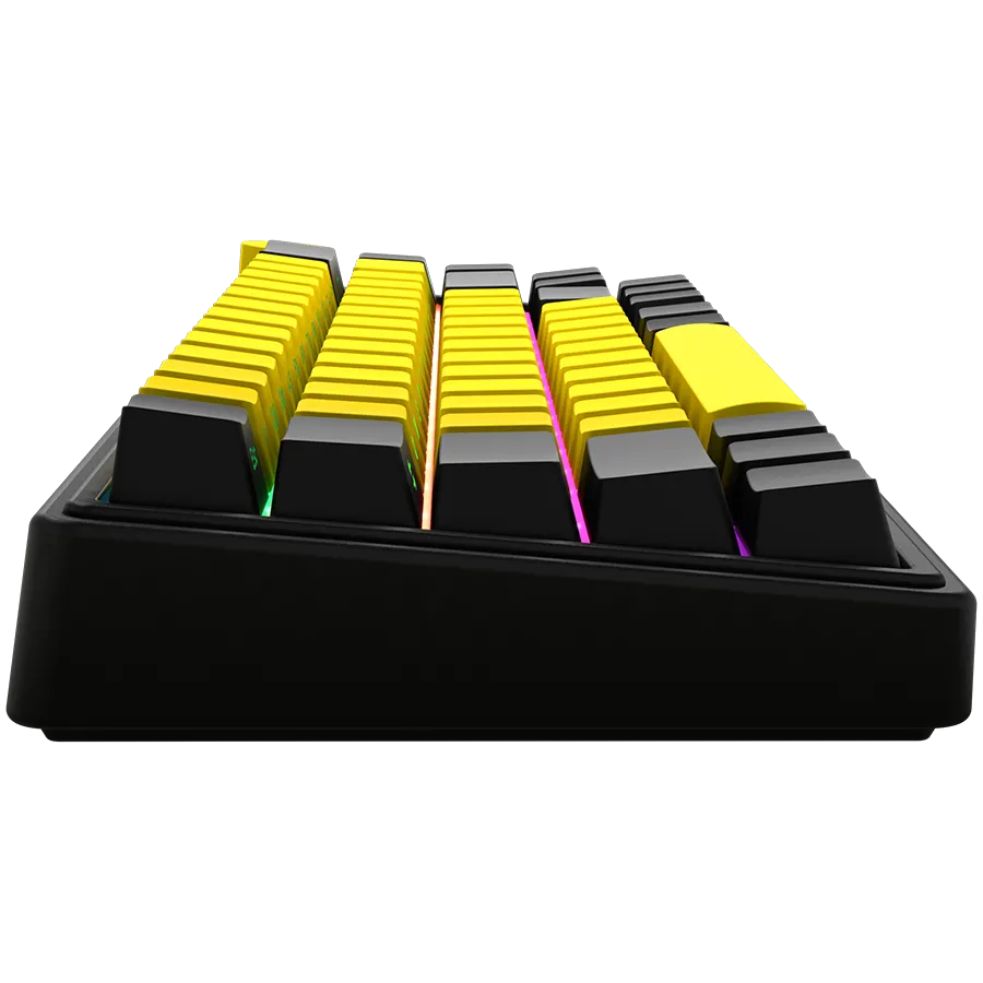 LORGAR KBP70MW, Wireless 65% Mechanical Gaming Keyboard Pro, Black/yellow, EN layout Slika 4