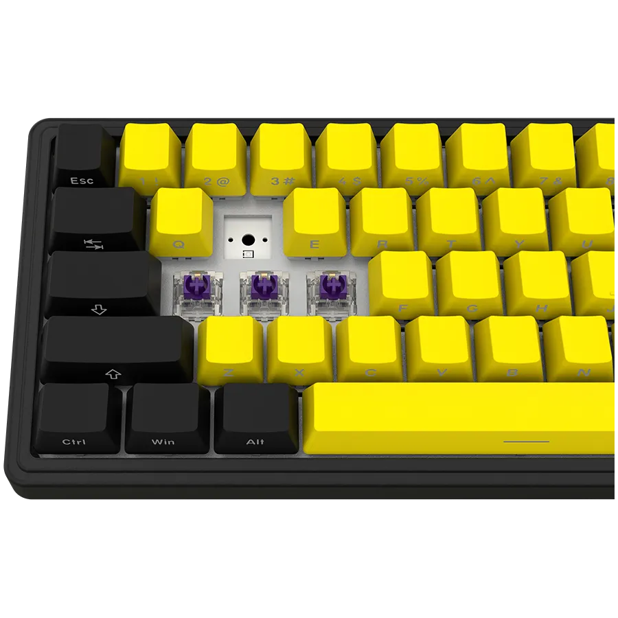 LORGAR KBP70MW, Wireless 65% Mechanical Gaming Keyboard Pro, Black/yellow, EN layout Slika 8