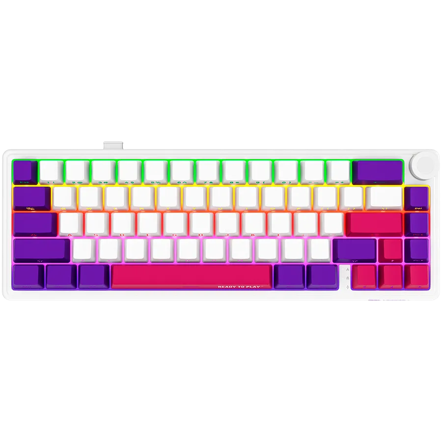 LORGAR KBP70MW, Wireless 65% Mechanical Gaming Keyboard Pro, White, EN layout Slika 1