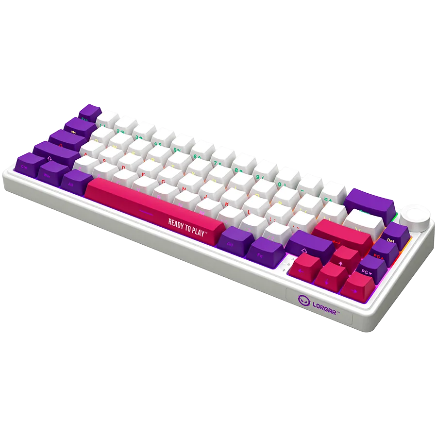 LORGAR KBP70MW, Wireless 65% Mechanical Gaming Keyboard Pro, White, EN layout Slika 2