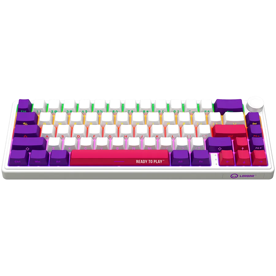 LORGAR KBP70MW, Wireless 65% Mechanical Gaming Keyboard Pro, White, EN layout Slika 3