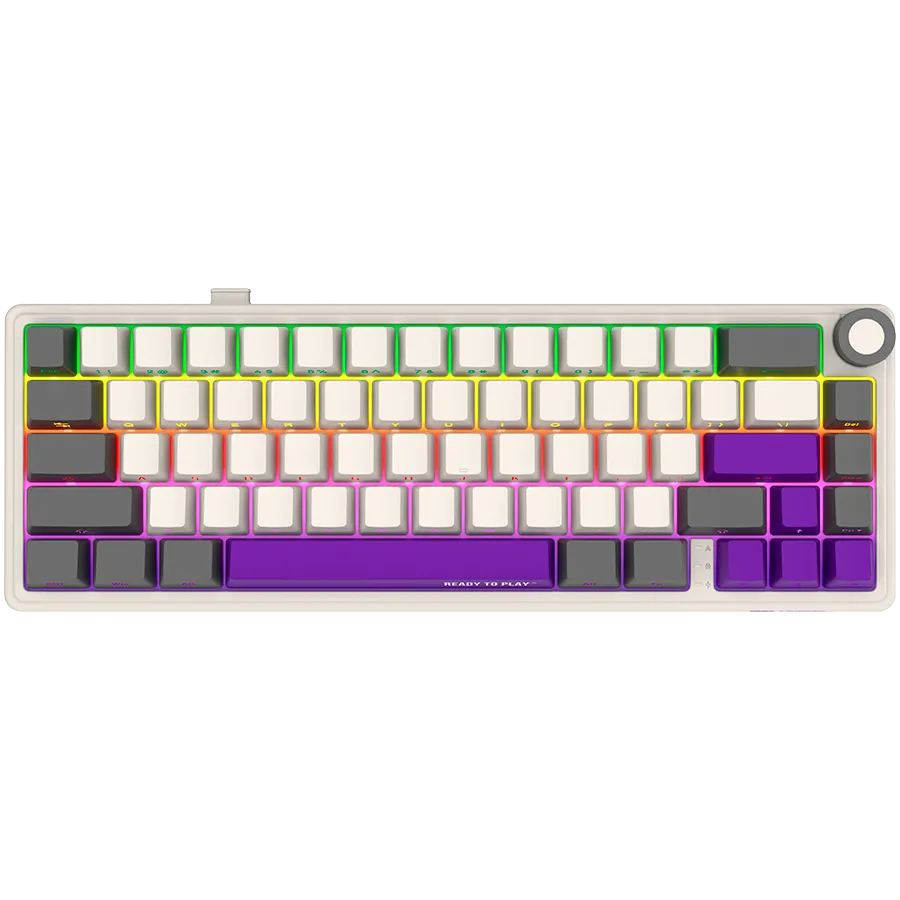 LORGAR KBP70MW, Wireless 65% Mechanical Gaming Keyboard Pro, Beige, EN layout Slika 1
