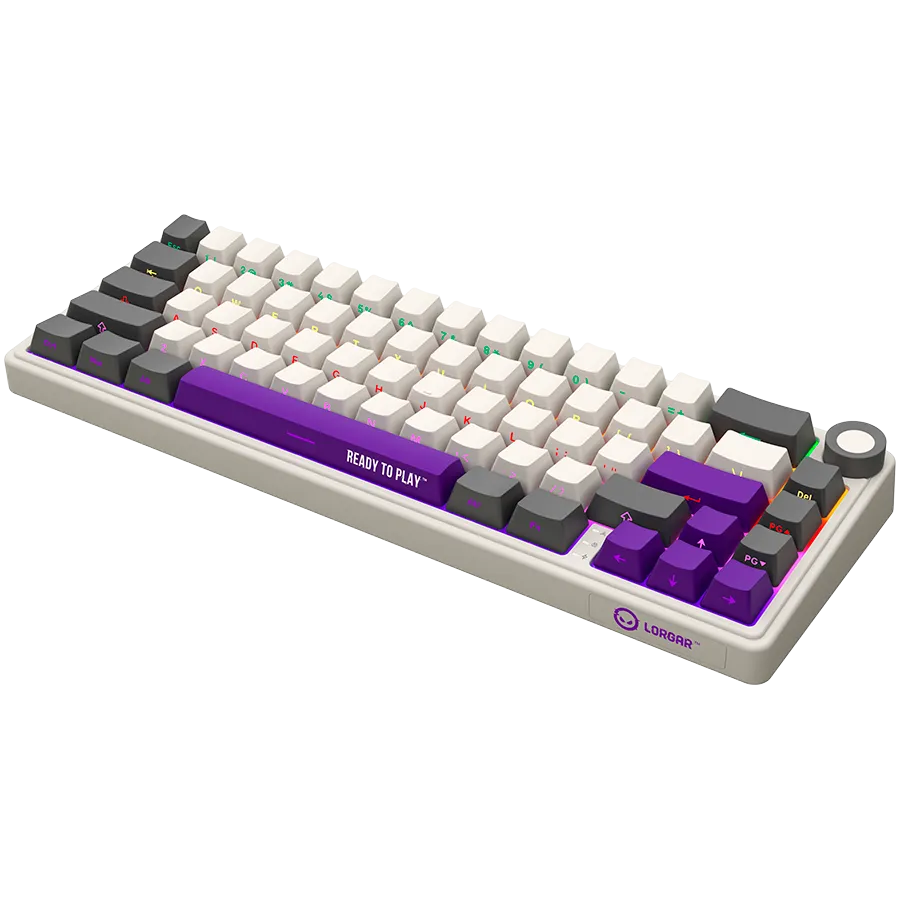 LORGAR KBP70MW, Wireless 65% Mechanical Gaming Keyboard Pro, Beige, EN layout Slika 2