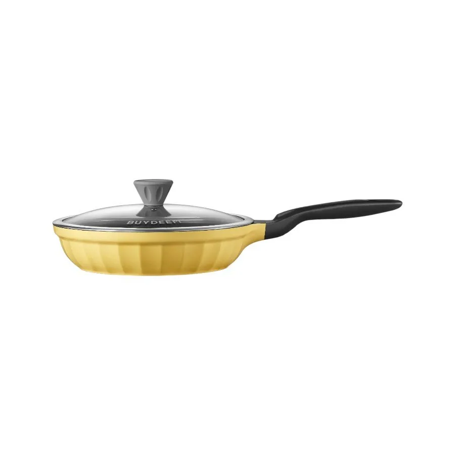 BUYDEEM Cast Aluminum Nonstick Frying Pan 25 cm, model CP151, color Mellow Yellow Slika 1